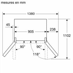 Bosch KFN96VPEA - Serie 4 - Amerikaanse koelkast - 4 French Door - Extra breed - RVS - VitaFresh XXL - Total No Frost — thumbnail 7