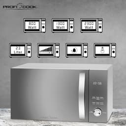 ProfiCook MWG 1176 H - 3in1 Combi Magnetron - 23 liter - zilver — thumbnail 5