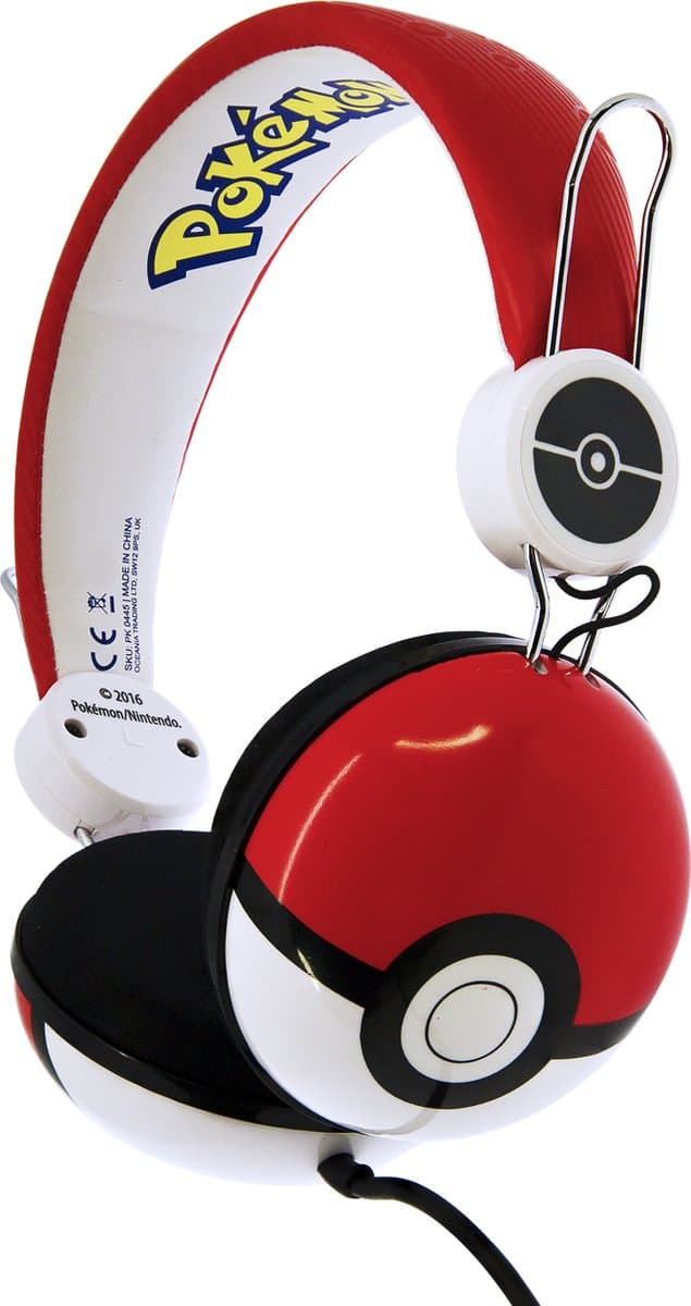Pokémon - Pokéball - kinderkoptelefoon met volumebegrenzing - verstelbaar - comfortabel — afbeelding 1