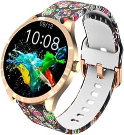 Belesy® BQSiRgSk Pro Skull - Smartwatch Dames – Smartwatch Heren - Horloge - 1.28 inch - Kleurenscherm - Stappenteller - Bloeddruk - Hartslag - 75+ Wijzerplaten – Sporten – Rose goud – Staal - Siliconen – Skull - Zwart - Kerstcadeau — thumbnail 21