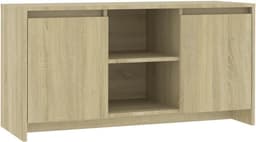 TV kast 102 cm met opbergvakken - lage media unit voor woonkamer — thumbnail 1
