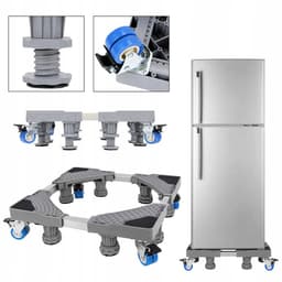 Wasmachine Onderstel - Wasmachine verhogers - 42-66cm Verstelbaar & 250kg Draagkracht - 4 Wieltjes met Rem - Geluidsreducerend - Voor Apparaten en Koelkast — thumbnail 4