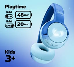 Fresh 'n Rebel Code Junior - Koptelefoon kind - Kinder koptelefoon - Draadloos (Bluetooth) & Bedraad – Inclusief Aux kabel (1m) - Wavy Water — thumbnail 5