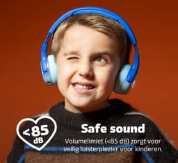 Fresh 'n Rebel Code Junior - Koptelefoon kind - Kinder koptelefoon - Draadloos (Bluetooth) & Bedraad – Inclusief Aux kabel (1m) - Wavy Water — thumbnail 8