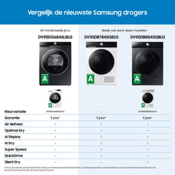Samsung AI Dry DV90DG6845LBU3 6000 serie - Wasdroger - AI energy mode - Energielabel A - 9 kg — thumbnail 3