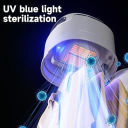 Draagbare Wasdroger – Droger - Mini Elektrische Opvouwbare Droogmachine Met Afstandsbediening En Droogtas – 360° Hetelucht Drogen - Aanraakgevoelige aanpassing - Met uv-sterilisatie - Voor Reizen Camper Appartement En Huis - Wit — thumbnail 5