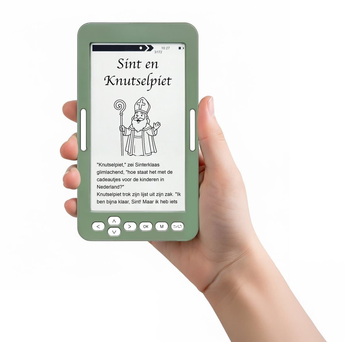 Silvergear eReader voor Kinderen 4.7 Inch - 4 GB - E-ink Scherm - EPUB en Meer - Educatief Vakantie Speelgoed - Reisspelletjes Kinderen Onderweg - E book Reader - Cadeau voor Jongens en Meisjes voor op Reis - 7, 8, 9, 10, 11, 12, 13, 14 Jaar - Groen — afbeelding 1