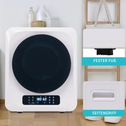 Re-purelife® Compacte Wasdroger met UV-Desinfectie - 6 Programma's - 3-4 kg Capaciteit - Geschikt voor Opbouw of Opstelling - Stille Werking & Helder LED-Display - Wit — thumbnail 13