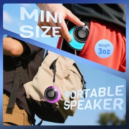 Magnetische Bluetooth Speaker - Draagbare Mini Bluetooth Speaker Met Telefoonhouder - 3.5 Uur Batterijduur & 5W Luidspreker - Met TWS En RGB Verlichting - Ondersteunt TF-Kaart En AUX Invoer - Voor Thuis Kantoor En Onderweg — thumbnail 4