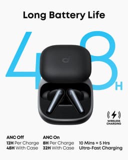 Soundcore Liberty 5 by Anker, draadloze oordoppen met noise-cancelling, 2x sterkere stemonderdrukking, realtime adaptieve noise canceling, snelladen, Dolby Audio, heldere gesprekken met 6 microfoons en AI, lange batterijduur — thumbnail 5