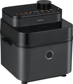 Inventum GF730HLDB Airfryer XXL - 7,3L - Crispy- & stoomfunctie - Kijkvenster - 8 programma's - 80-200 °C - PFAS-vrij - Tot 6 personen - Grijs/Zwart — thumbnail 9
