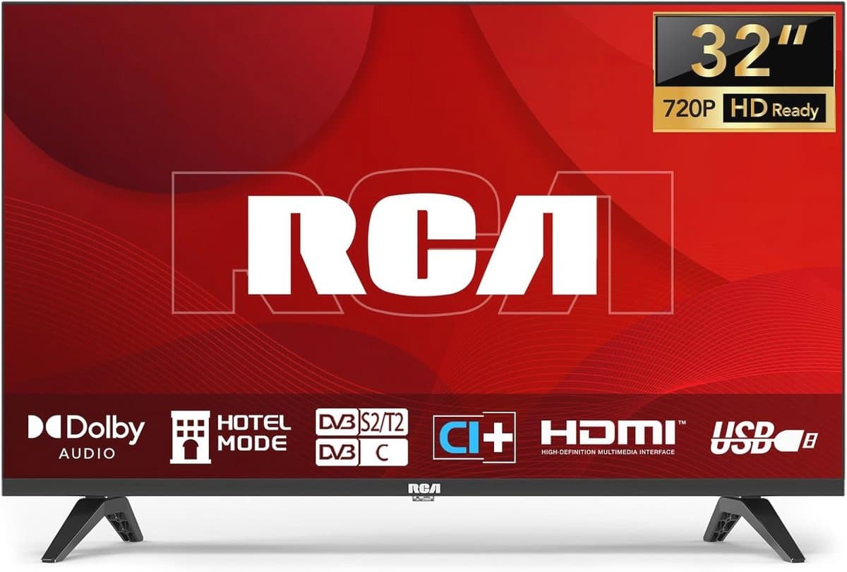 32 inch Randloze LED HD Televisie met Triple Tuner, HDMI, CI+, USB Mediaspeler en Dolby Audio — afbeelding 1