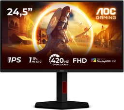 AOC G4 25G4KUR computer monitor 62,2 cm (24.5") 1920 x 1080 Pixels Full HD LED Zwart, Rood — thumbnail 1