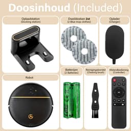 AG6100 Robotstofzuiger met Dweilfunctie - 120minuten - Met Oplaadstation - Robotstofzuigers - Huisdieren - met Dweil - Luxe Robotstofzuiger - Dweilrobot - Automatisch opladen - App of afstandsbediening te gebruiken - 2500Mah - Stripe Design — thumbnail 17
