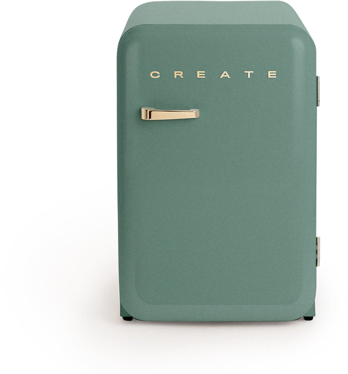 CREATE - Koelkast in retrostijl - Sage - Handvat Goud - FRIDGE RETRO 107L — afbeelding 1