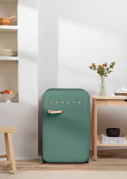 CREATE - Koelkast in retrostijl - Sage - Handvat Roségoud - FRIDGE RETRO 107L — thumbnail 5
