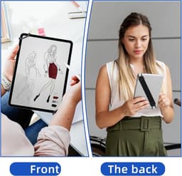 Antislipband voor tablets - 3*20 cm - Geschikt voor tablets van 7,8 tot 13 inch - Veiligheidsband voor tablets - Ook geschikt voor mobiele telefoons en e-readers - Bediening met één hand - Voorkomt vallen - Vermindert de druk op de vingers — thumbnail 5