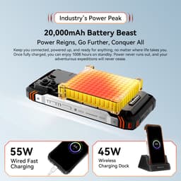 Blackview XPLORE 1 Walkie Talkie - Robuuste Smartphone - 5G - 48GB RAM - 512GB ROM - 108MP Camera - 6.78 inch - Robuuste Telefoon - Android 15 - NFC - GPS - Oranje — thumbnail 9