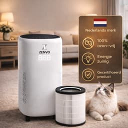 Zenvo Luchtreiniger- 360 m3/u - Werkt tegen huisstofmijt, hooikoorts, allergie, stof - Met HEPA 13 Filter - Air Purifier - Clean Air — thumbnail 7