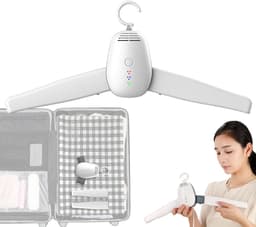Draagbare Wasdroger – Elektrische Wasdroger 130W - Draagbaar Afneembaar - Roterende haak - Multiporiëndroging - Snel drogend - Voor appartement, vakantie en dagelijks gebruik — thumbnail 1