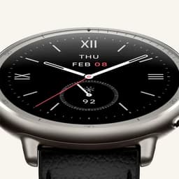 Amazfit Active 2 Round - Smartwatch - 44 mm - Black leather — thumbnail 9