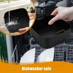 Cosensi - Siliconen bakvorm voor heteluchtfriteuse, 2 stuks accessoires - Geschikt voor Philips Essential 4,1 l - HD9252, HD9200, HD9255 - Hittebestendige bakvorm - Airfryer accessoires duurzaam siliconen. — thumbnail 6