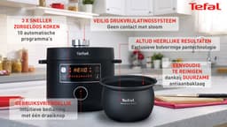 Tefal Turbo Cuisine CY7548 - Multicooker - Zwart - 5L - Compact - Digital Display — thumbnail 6