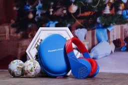 PowerLocus P1 Kids Kinder Koptelefoon Draadloos - Koptelefoon voor kinderen - Veilig volume van 85 dB - Bluetooth Hoofdtelefoon - Met microfoon - incl. Premium Case - Blauw/Rood — thumbnail 6