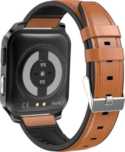 Belesy® ARTIFICIAL - Smartwatch Dames - Smartwatch Heren - Horloge - 1.70 inch – kleurenscherm – Stappenteller – Calorieën - Gezondheidsindicatoren – Je eigen foto als wijzerplaat - Leer – Bruin – Zwart - Moederdag — thumbnail 7
