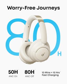 Soundcore by Anker Life Q30 Hybrid Active Noise Cancelling Headphones with Multiple Modes, Hi-Res Sound, 40H Playtime, Fast Charge, Soft Earcups, Bluetooth Headphones, Travel- Wit — thumbnail 3