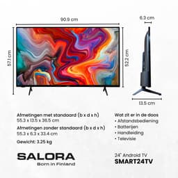 Salora SMART24TV - 24 Inch - Smart TV - HD Ready - Televisie - 2025 model — thumbnail 9