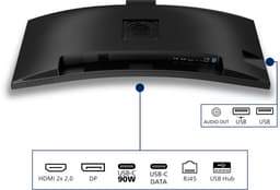 Philips 3000 series 34B2U3600CH/00 computer monitor 86,4 cm (34") 3440 x 1440 Pixels Wide Quad HD LCD Zwart — thumbnail 4