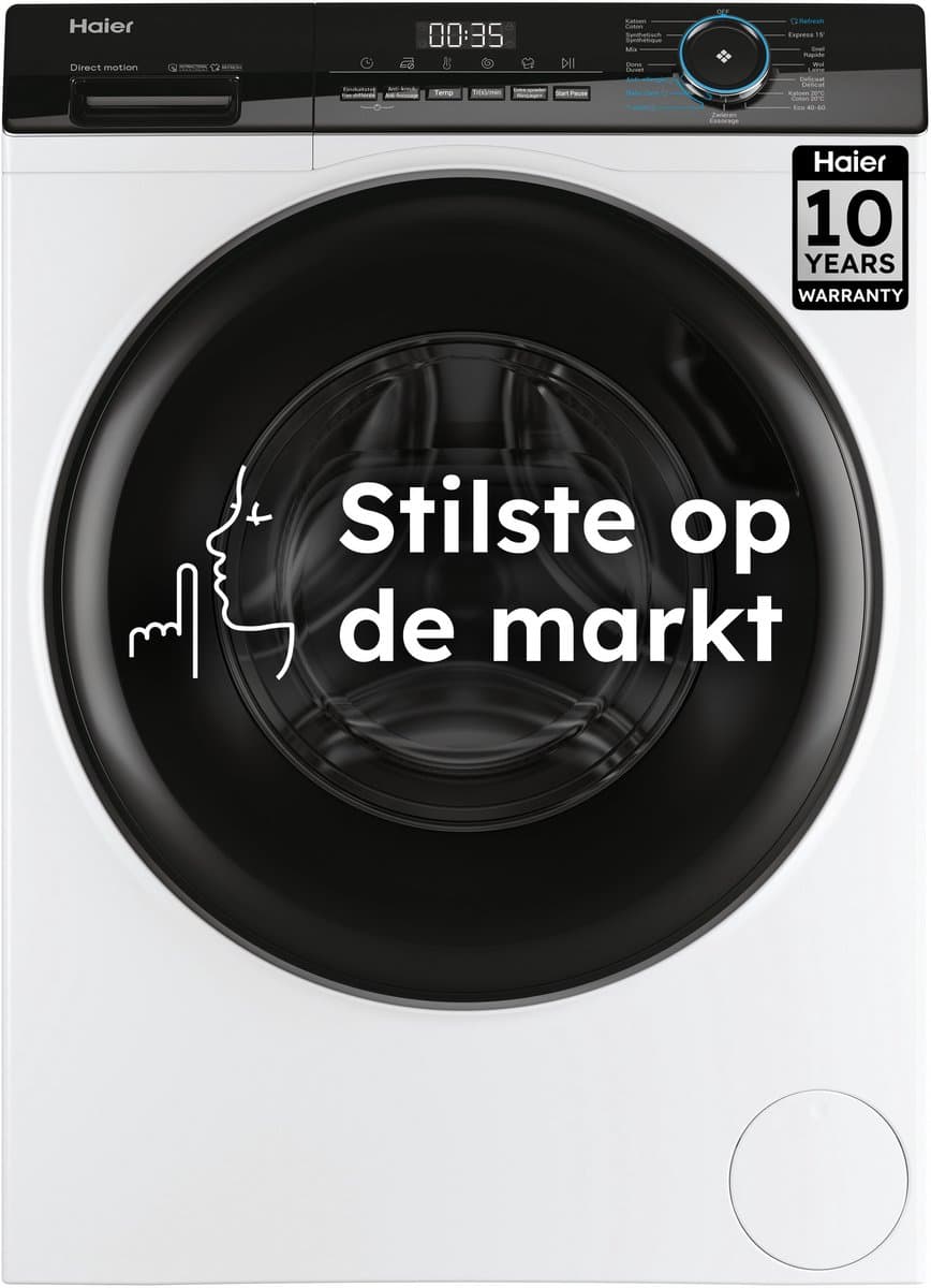 Haier HW90-B14939-DF -De stilste wasmachine op de markt - 9kg - A- Stoombehandeling - Antibacteriële Behandeling (ABT) - 16 programma’s- 10 jaar garantie op onderdelen — afbeelding 1