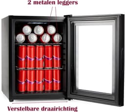PRIMO PR193BC Drankkoelkast - Minibar - Mini Koelkast - Glazen deur - 33L - C - Zwart — thumbnail 9