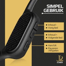 LUXIER Bone Conduction Headphone – IP68 Waterdicht – 32GB Geheugen – Open-Ear - Sport Headset – Draadloze Oortjes – Bluetooth 5.3 – Geschikt voor elk Apparaat – Black Friday Deal — thumbnail 5