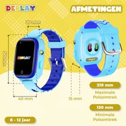 DEPLAY 4G KidsWatch Hero - GPS Horloge Kind - Smartwatch Kinderen - Kinderhorloge - Smartwatch Kind - Kinder Smartwatch - Blauw — thumbnail 2