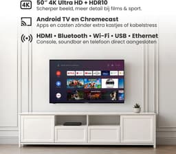 Salora SMART50TV - Smart tv 50 inch - 4K UHD - Smart TV - Televisie - 50 inch smart tv - Tv - 2025 model — thumbnail 5