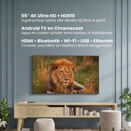 Salora 55QLEDTV - 55 Inch Smart TV - 4K TV - Smart TV - Televisie - QLED - Zwart - 2025 — thumbnail 4