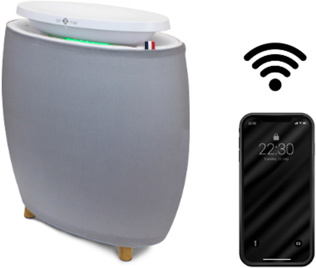 AIR AND ME Lendou Luchtreiniger – 35 m² – 300 m³/u – HEPA & Actieve Koolstoffilter – Wifi & App (iOS/Android) – Google Home – 4 Snelheden + Turbo – 37-60 dB – 2 USB-poorten — afbeelding 1