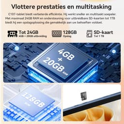 Hotlight C107 - Android 15 Tablet - 10.1 inch - 24(4+20)GB RAM/128GB ROM– 5000mAh - Grijs — thumbnail 7