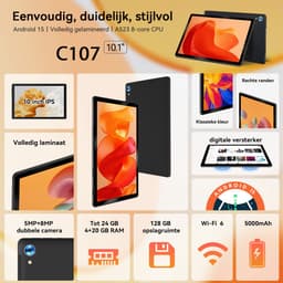 Hotlight C107 - Android 15 Tablet - 10.1 inch - 24(4+20)GB RAM/128GB ROM– 5000mAh - Zwart — thumbnail 3