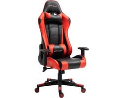 GTRacer Pro - Game Stoel - Gaming Stoel - Ergonomische Bureaustoel - Gamestoel - Verstelbaar - Gaming Chair - Zwart / Rood