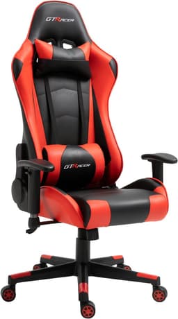 GTRacer Pro - Game Stoel - Gaming Stoel - Ergonomische Bureaustoel - Gamestoel - Verstelbaar - Gaming Chair - Zwart / Rood — thumbnail 1