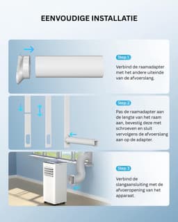DailySupplies® Mobiele Airco - Airconditioning - Ventilatoren - Airco Zonder Afvoerslang - Wit — thumbnail 4