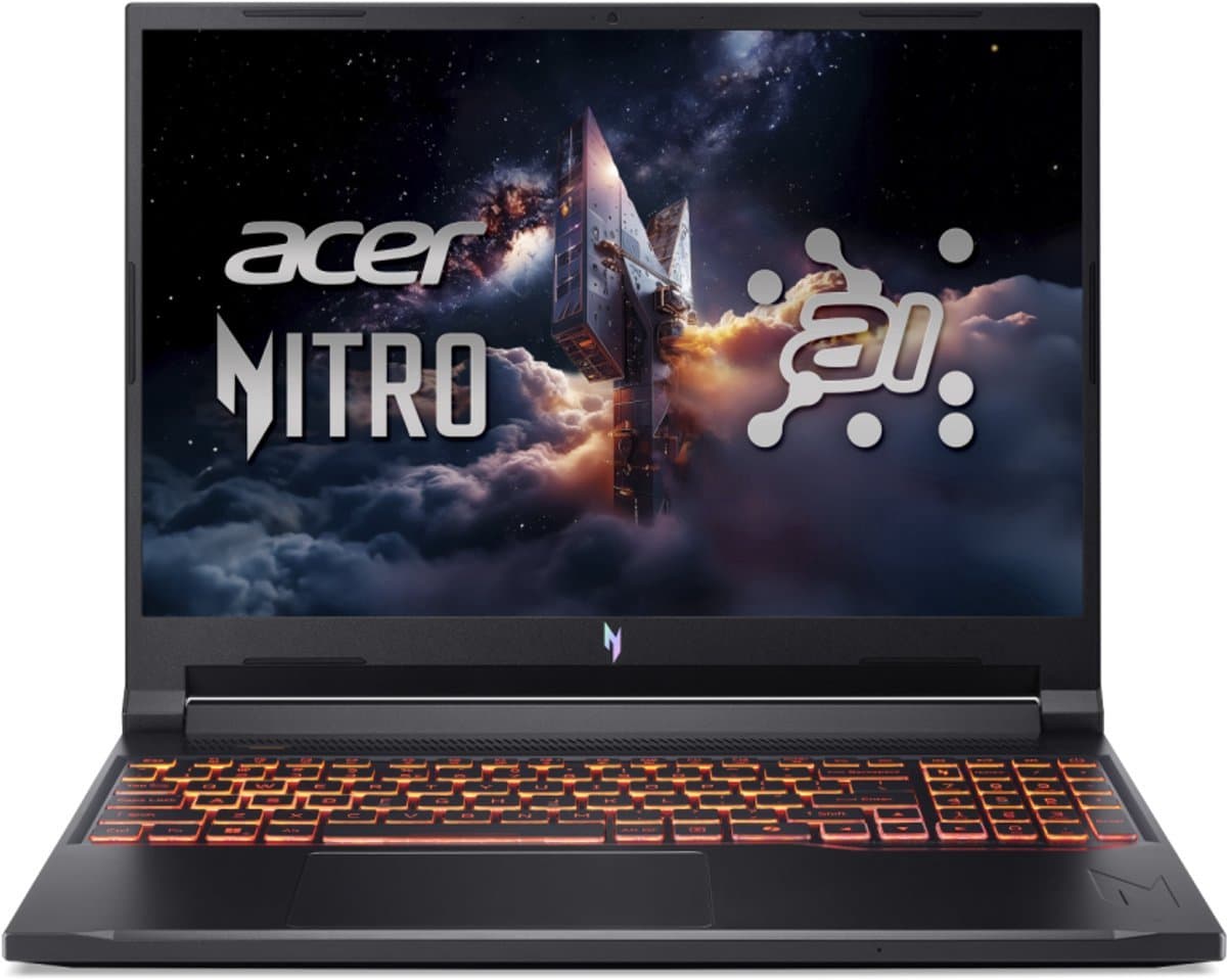 Acer Nitro V 16 AI ANV16-42-R5H1 - CoPilot+ PC - Gaming Laptop - 16 inch 180Hz - AMD Ryzen 7 - 16GB - 1TB SSD - RTX 5060 — afbeelding 1