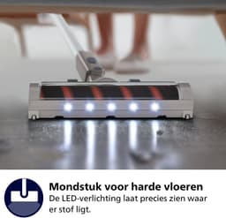 Philips Steelstofzuiger Draadloos XC2011/01 - Zuigmond met LED verlichting - Zonder Zak - Incl Handstofzuigerfunctie - Alle Vloertypen - Lichtgewicht — thumbnail 8
