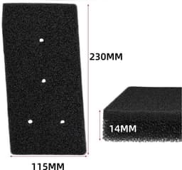 2 x Filterdroger - droger - Geschik voor Bauknecht Privileg Whirlpool Filters HX 481010716911 HMMR10440 -Spons filter- Herbruikbaar（21.8x10.9x1.27CM） — thumbnail 4