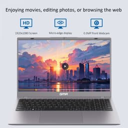 GMR 15.6" Laptop voor Thuis & Studie - Athlon Silver - 8GB/256GB - Windows 11 Pro + Office 2024 — thumbnail 3