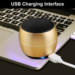 Crrynuo - Bluetooth Speaker - Draadloze Speaker - Draagbare Bluetooth Speaker - 1 Stuk - TWS Stereo - Goud — thumbnail 5