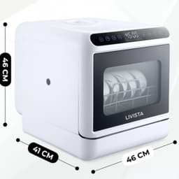 Livista Mini Vaatwasser incl. APP - Vaatwasser - Vaatwasser Vrijstaand - Afwasmachine - Camping Vaatwasser - Wit — thumbnail 7